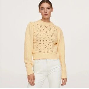 Mango Textured Knit Sweater size M